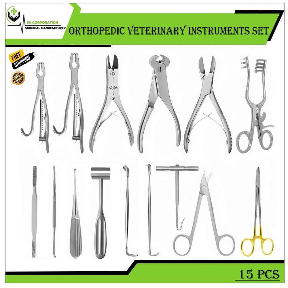 15 Pcs Orthopedic Surgery Veterinary Instruments Kit High Selling Surgical Set