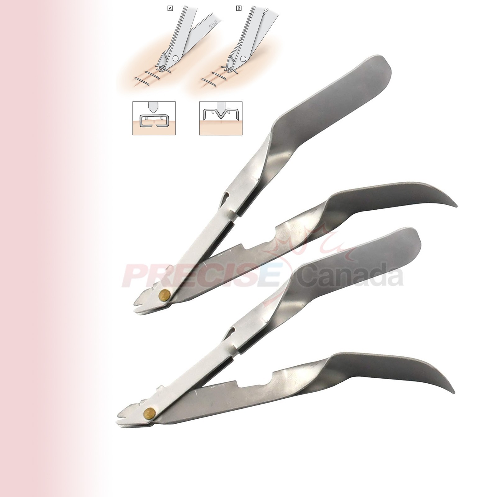 2 Pcs Skin Staple Remover Kit Disposable Sterile Medical NEW