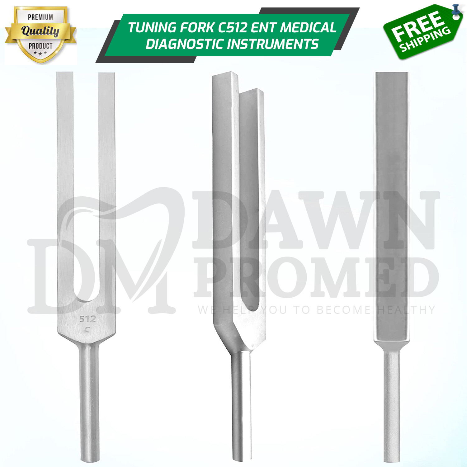 New Tuning Fork C 512 Diagnostic Exam Tools ENT Surgical Medical Inst German Gr