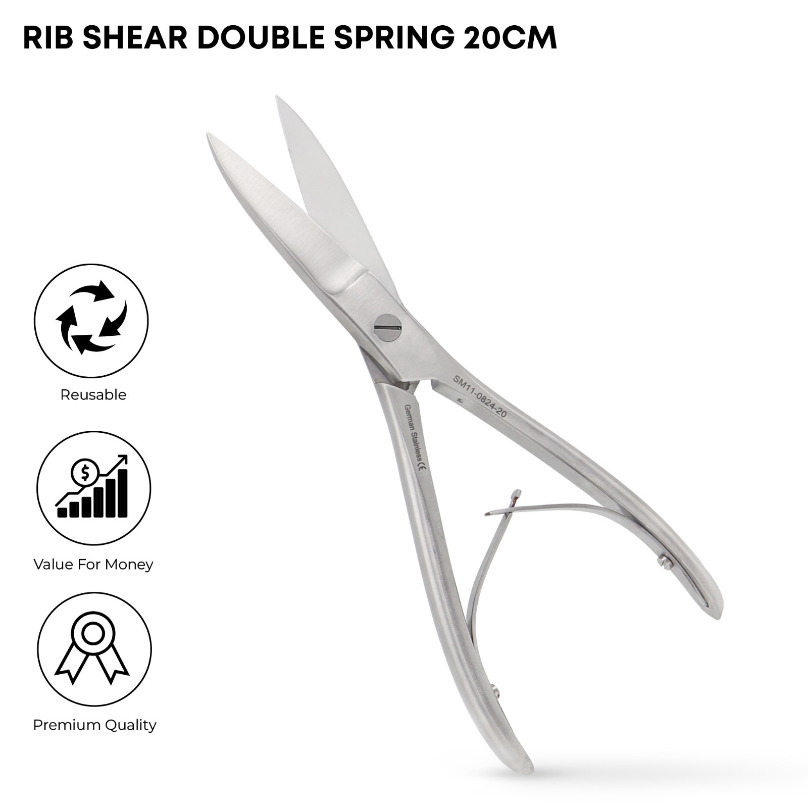 Rib Shear Double Spring Surgical Instrument Stainless Steel Bone Cutter