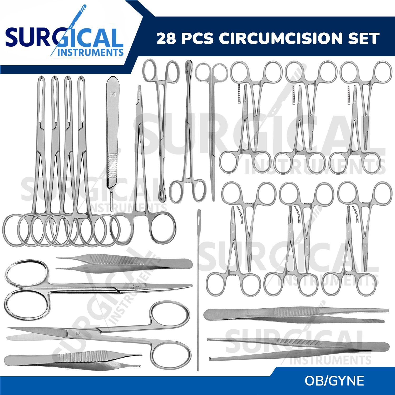 Circumcision Set Surgical Gynecology Instruments – Set of 28 Pcs German Grade