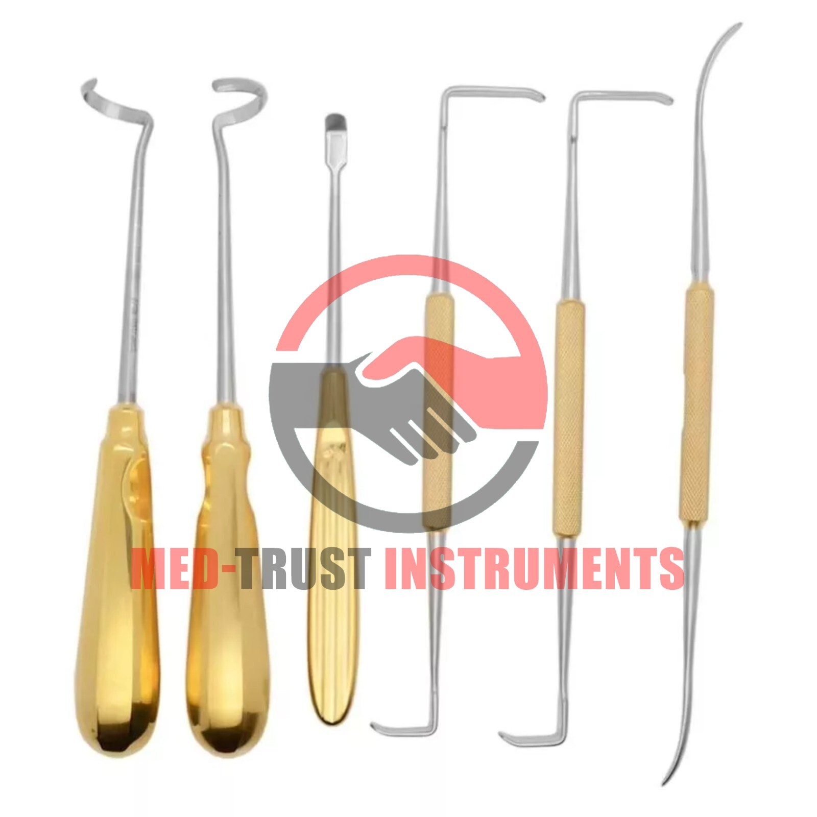 Rhinoplasty Costal Cartilage Surgical Instruments Orthopedic Set of 6 pcs