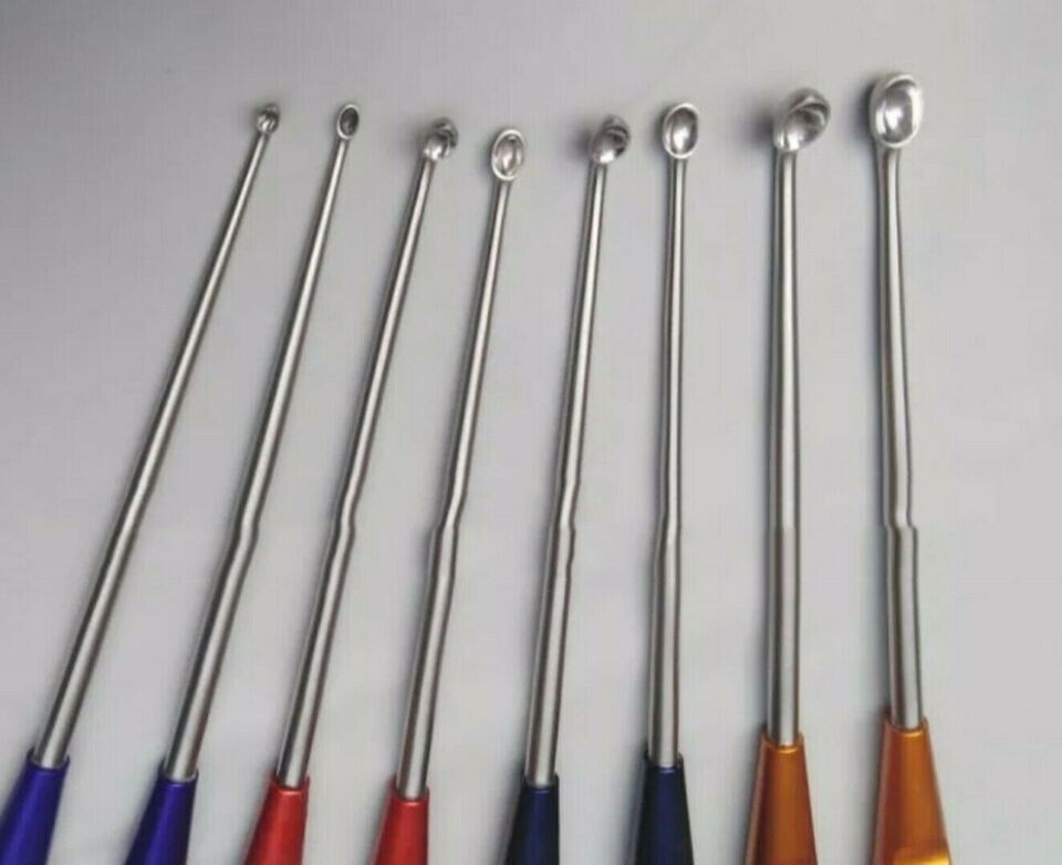 Volkmann Bone Curette Colorful Set 8 PCS Orthopedic Surgical Instrument