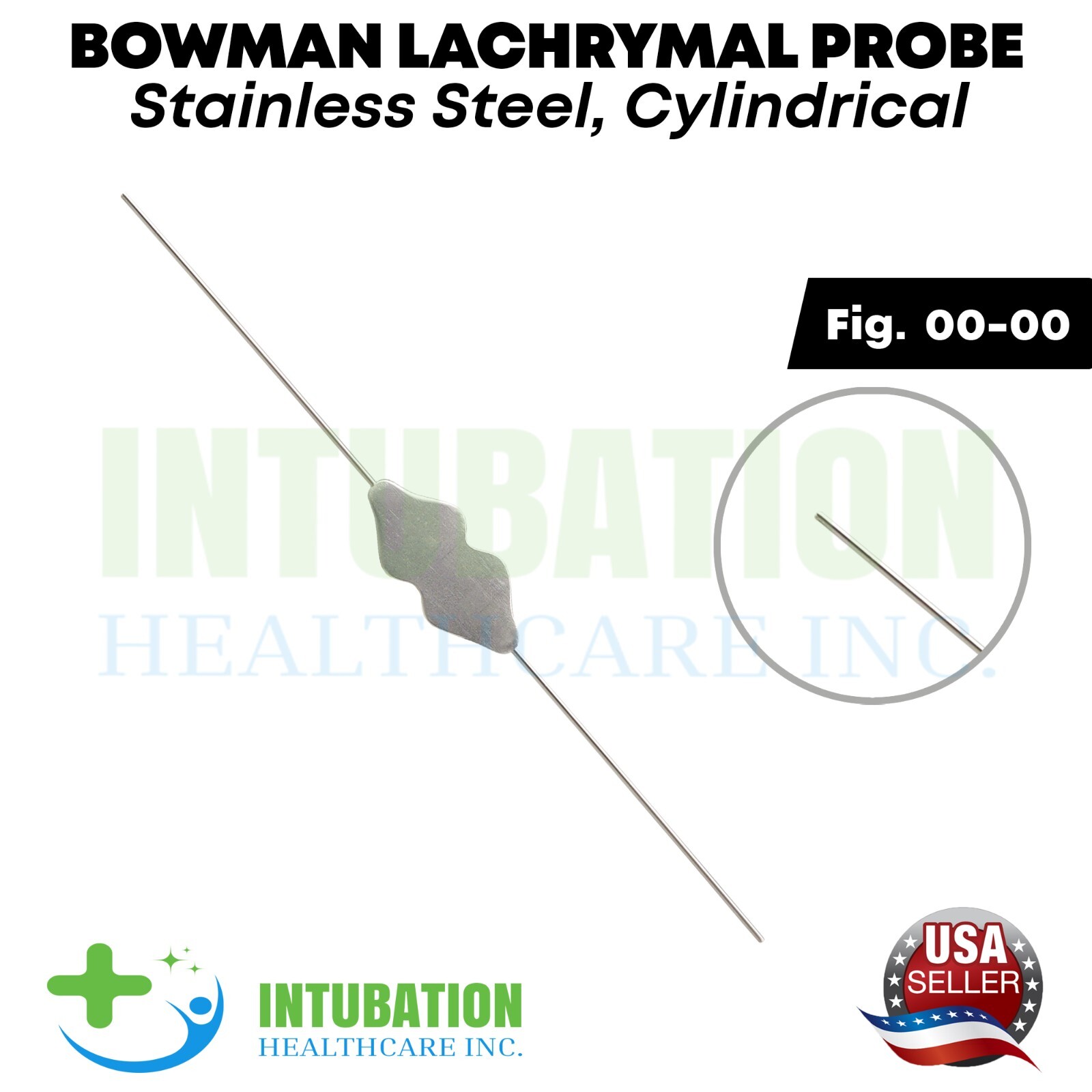 Bowman Lacrimal Probe Fig. 00-00 5” Surgical Dental ENT Ophthalmic Instruments