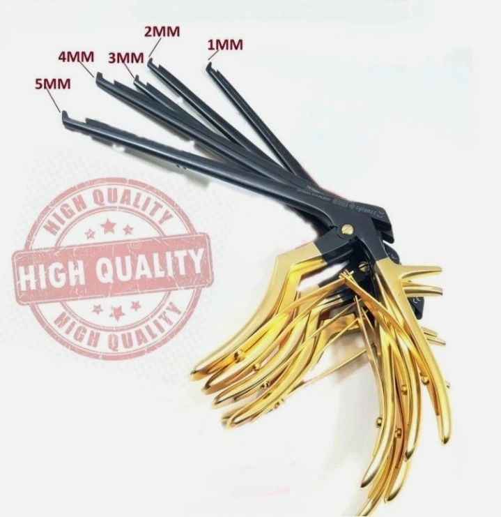 5 Premium German KERRISON Rongeurs 7″ 1,2,3,4,5mm up 45 Orthopedic Instruments