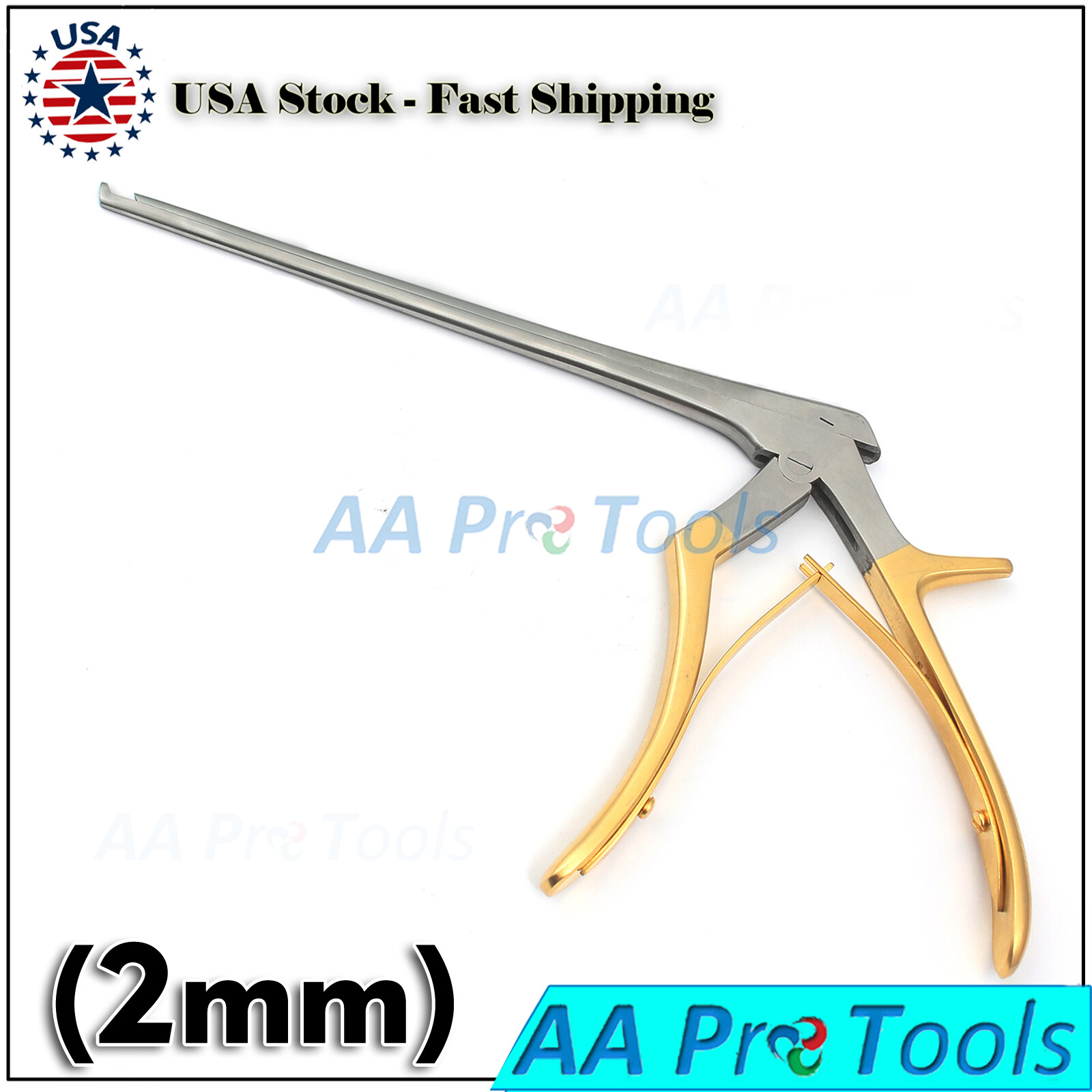 GERMAN KERRISON RONGEURS Gold & Silver (2mm) Cervical Orthopedic Surgical
