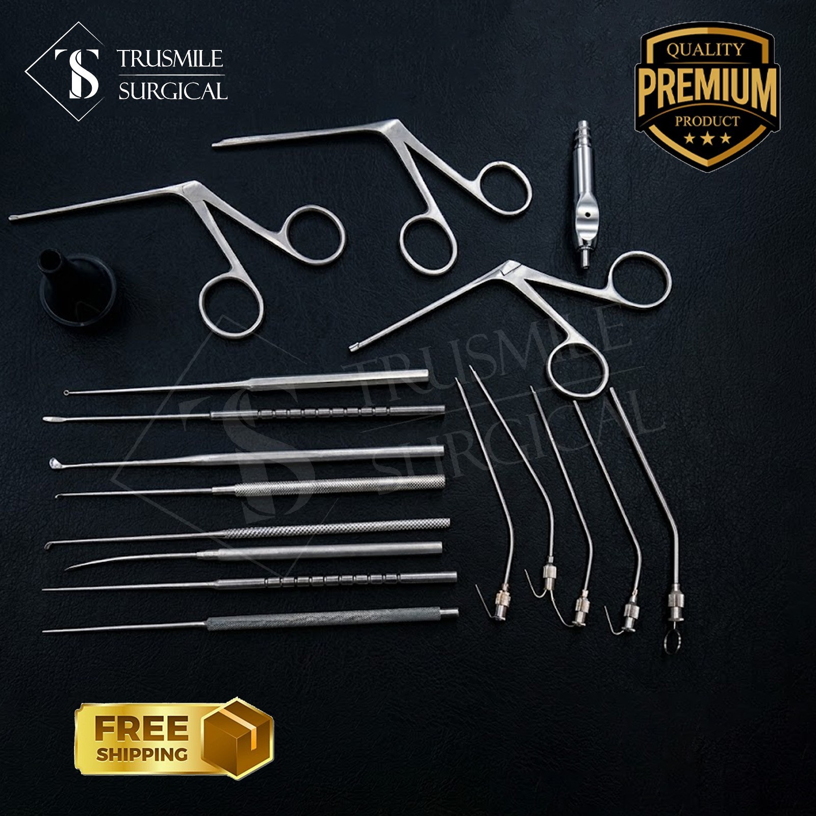 Myringotomy Instruments Set Of 15 PCs For ENT Myringoplasty Surgical Instruments