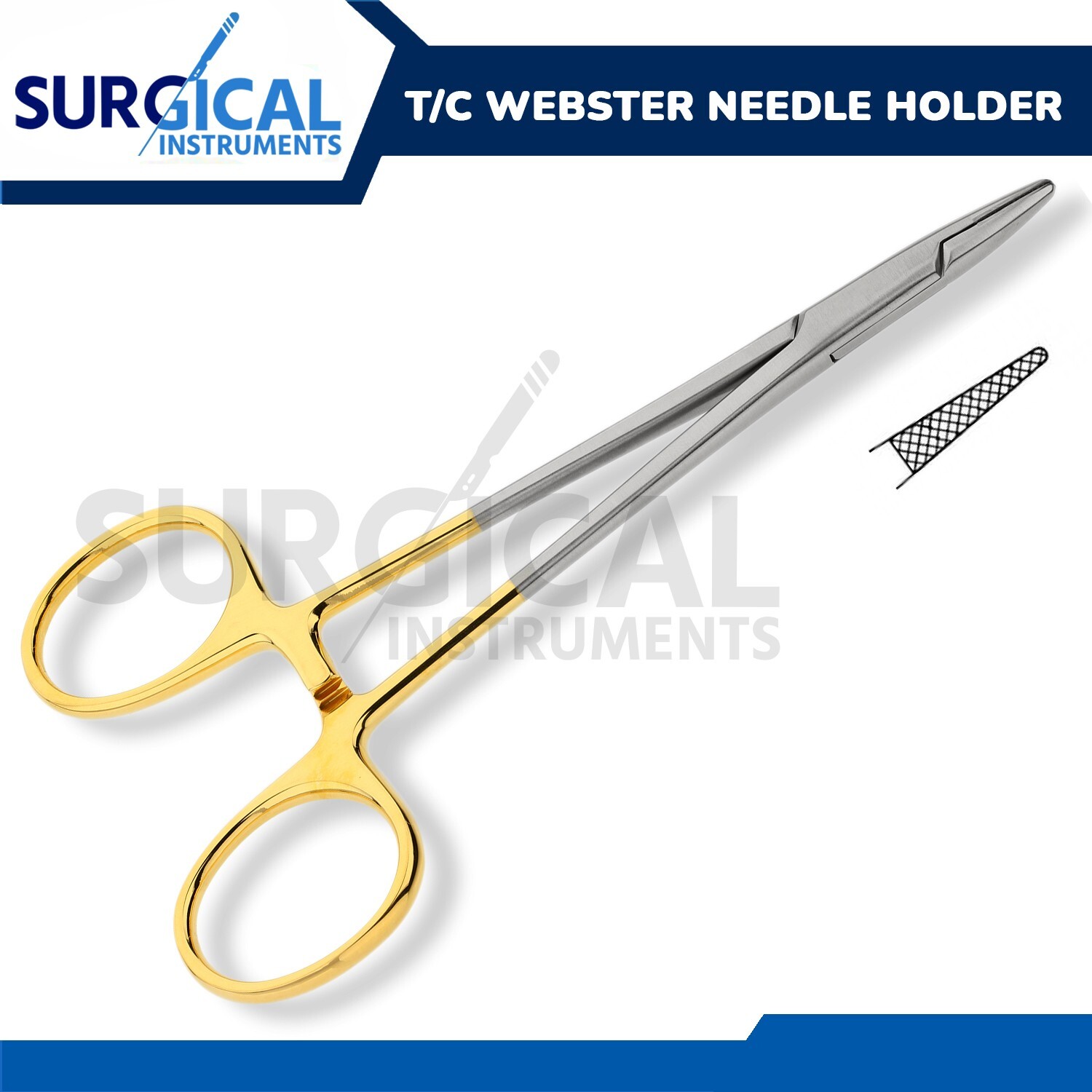 T/C Webster Needle Holder 5″ ENT Surgical Instruments Stainless German Grade
