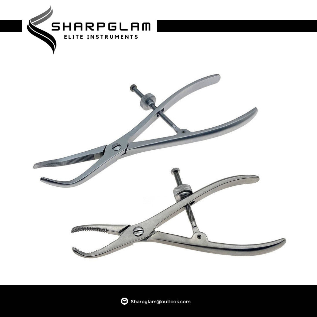 Upper/Lower Bone Reduction Forceps Serrated Jaw Veterinary Orthopedic Instrument
