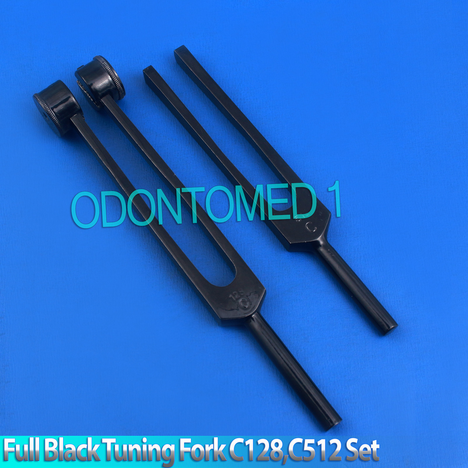 Full Black Tuning Fork Set Of 2 Pieces Medical Surgical Diagnostic Instruments