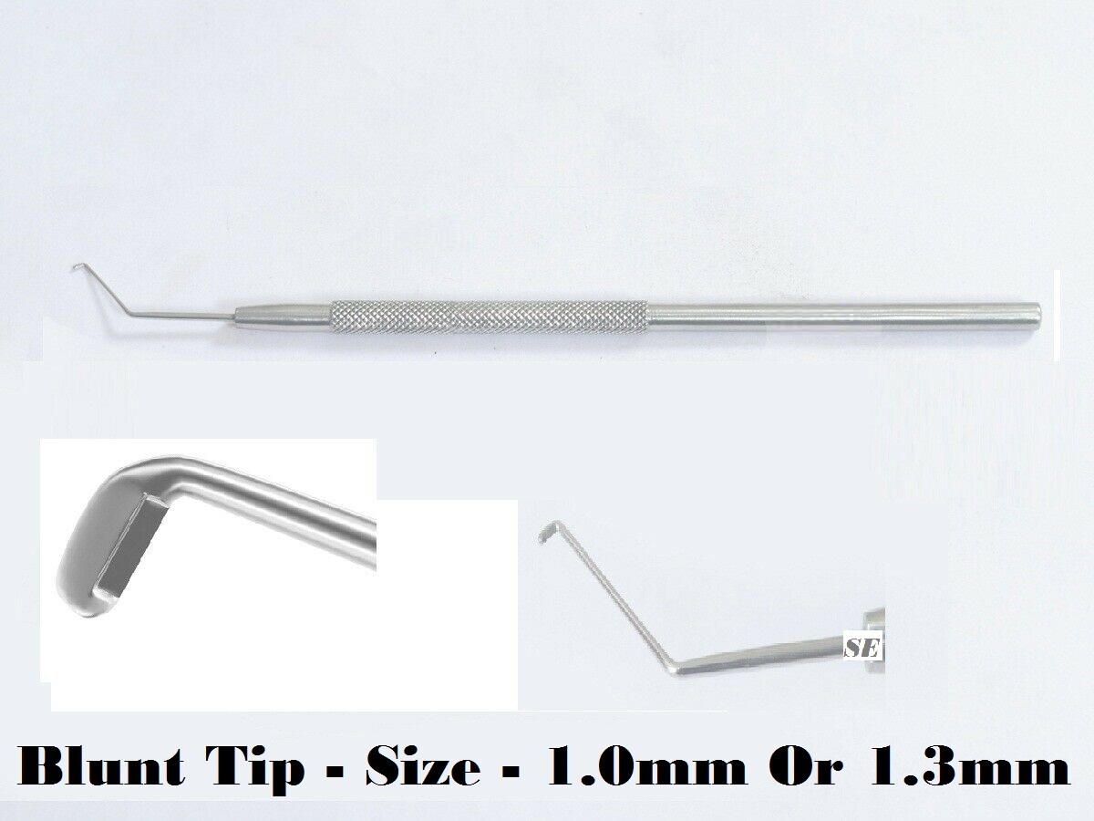 SS Phaco Chopper 1.3mm tip Blunt Tip ophthalmic instrument Knurled