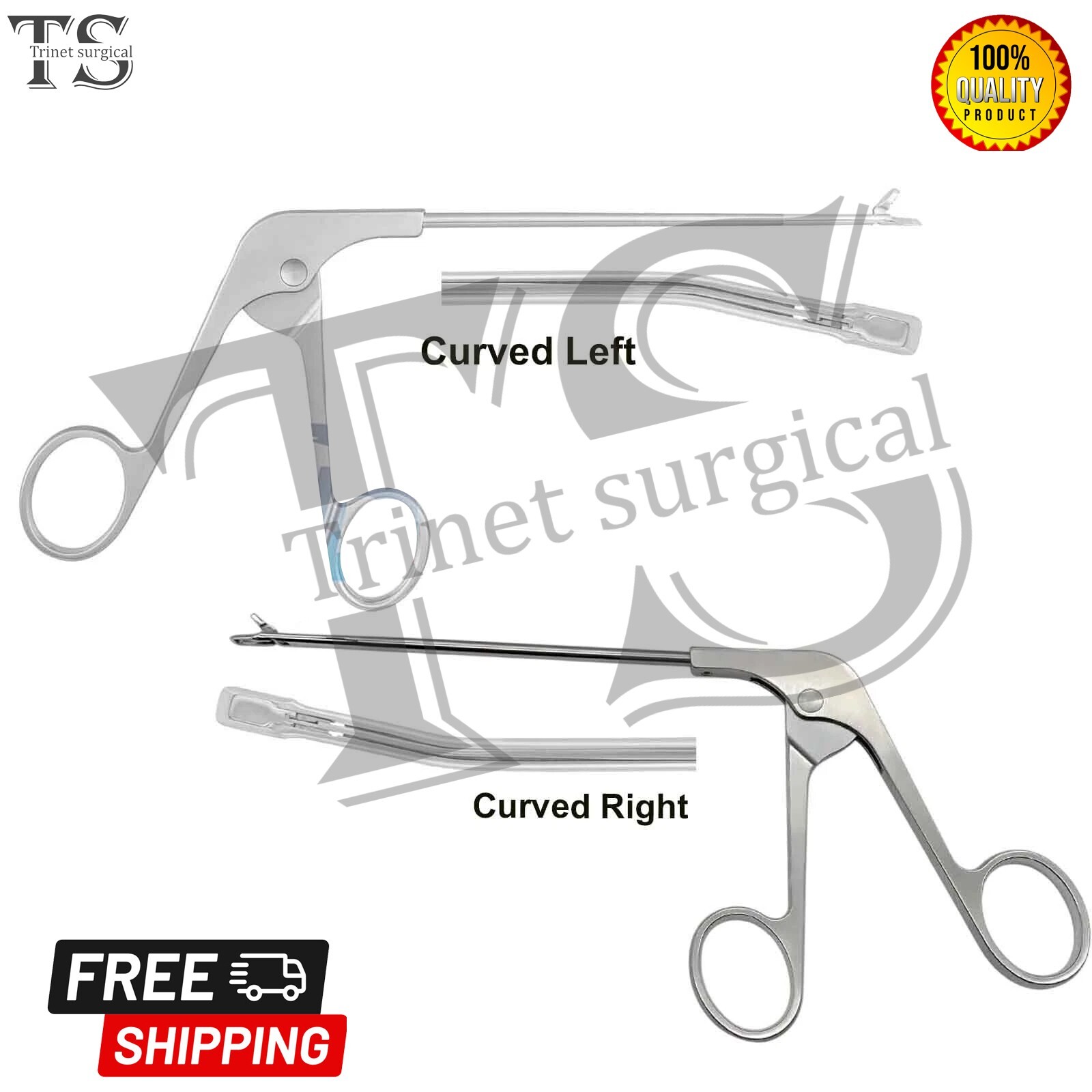 2 pc Duckbill Basket Punch up biter curved left and right, Arthroscopy forceps