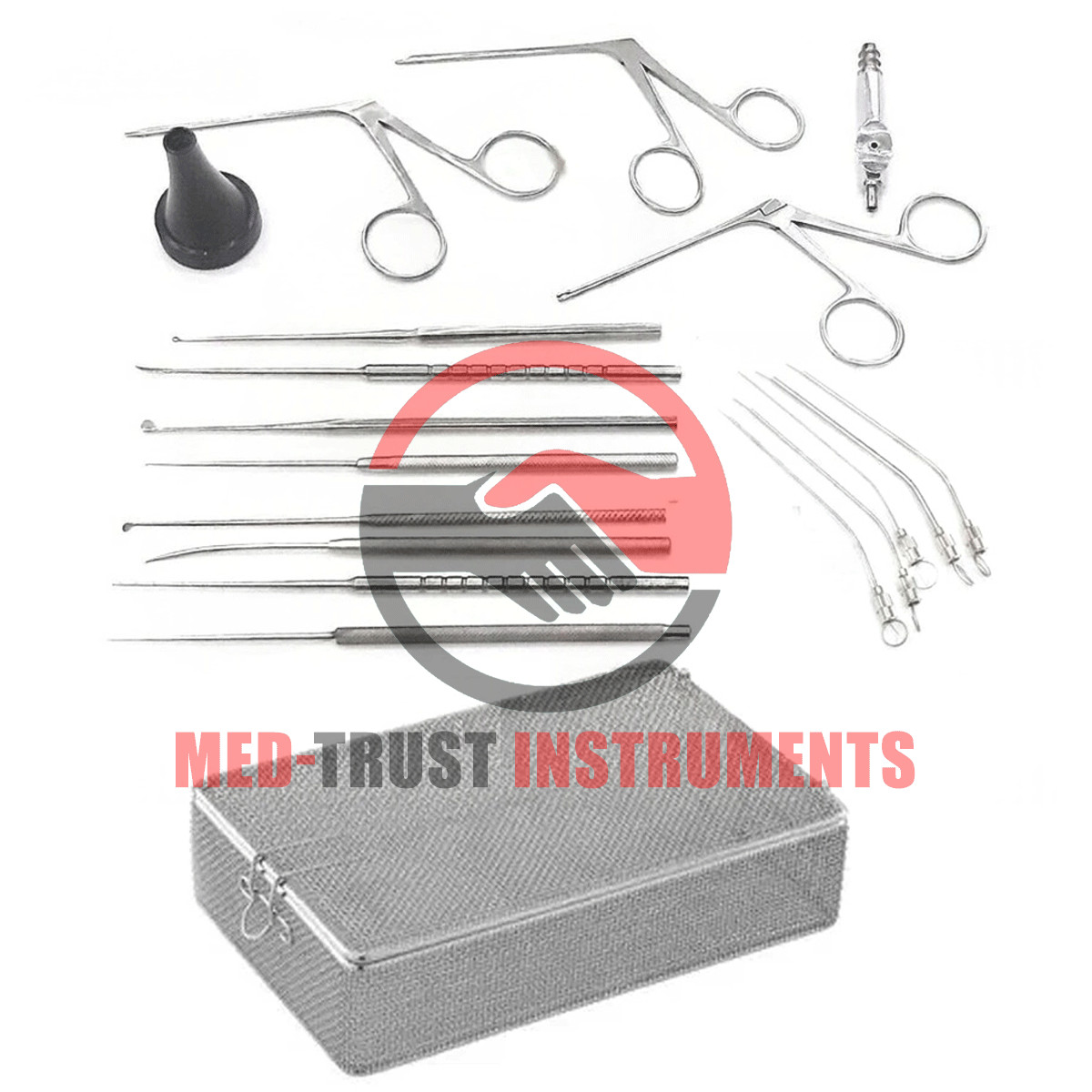 Myringotomy Instruments Set Of 15 PCs For ENT Myringoplasty Surgical Instruments