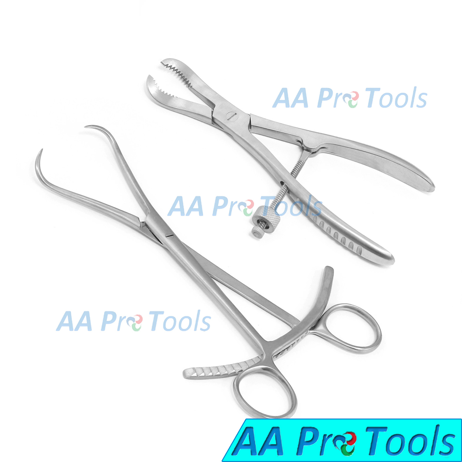 Reduction Forceps Bone Holding Clamps Set 2pc Orthopedic Surgical Instruments