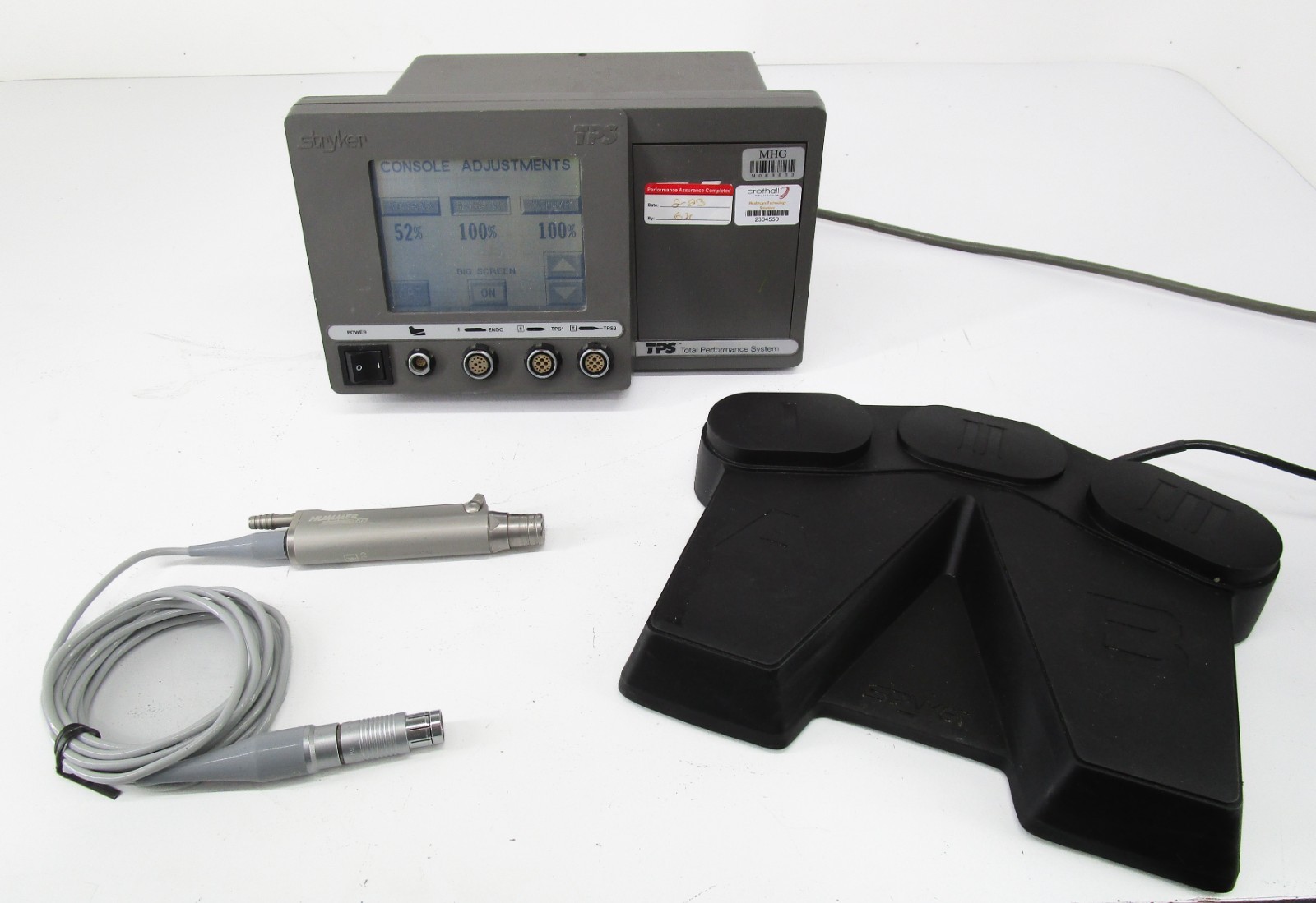 Stryker TPS Console with Leibinger Hummer and Footswitch