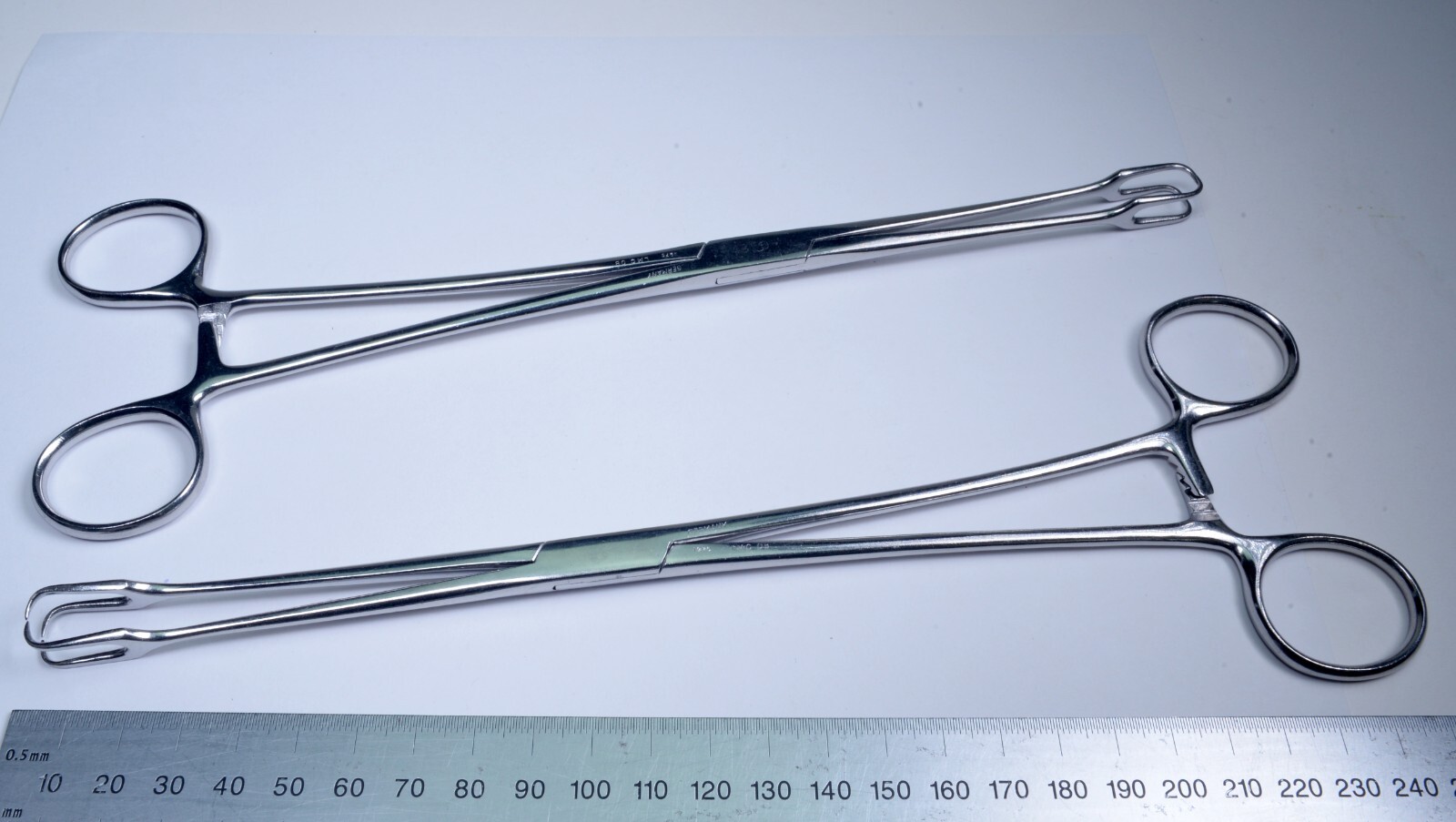 2x Weck Schroeder Uterine Vulsellum Forceps 9¾” Stainless Steel Surgical