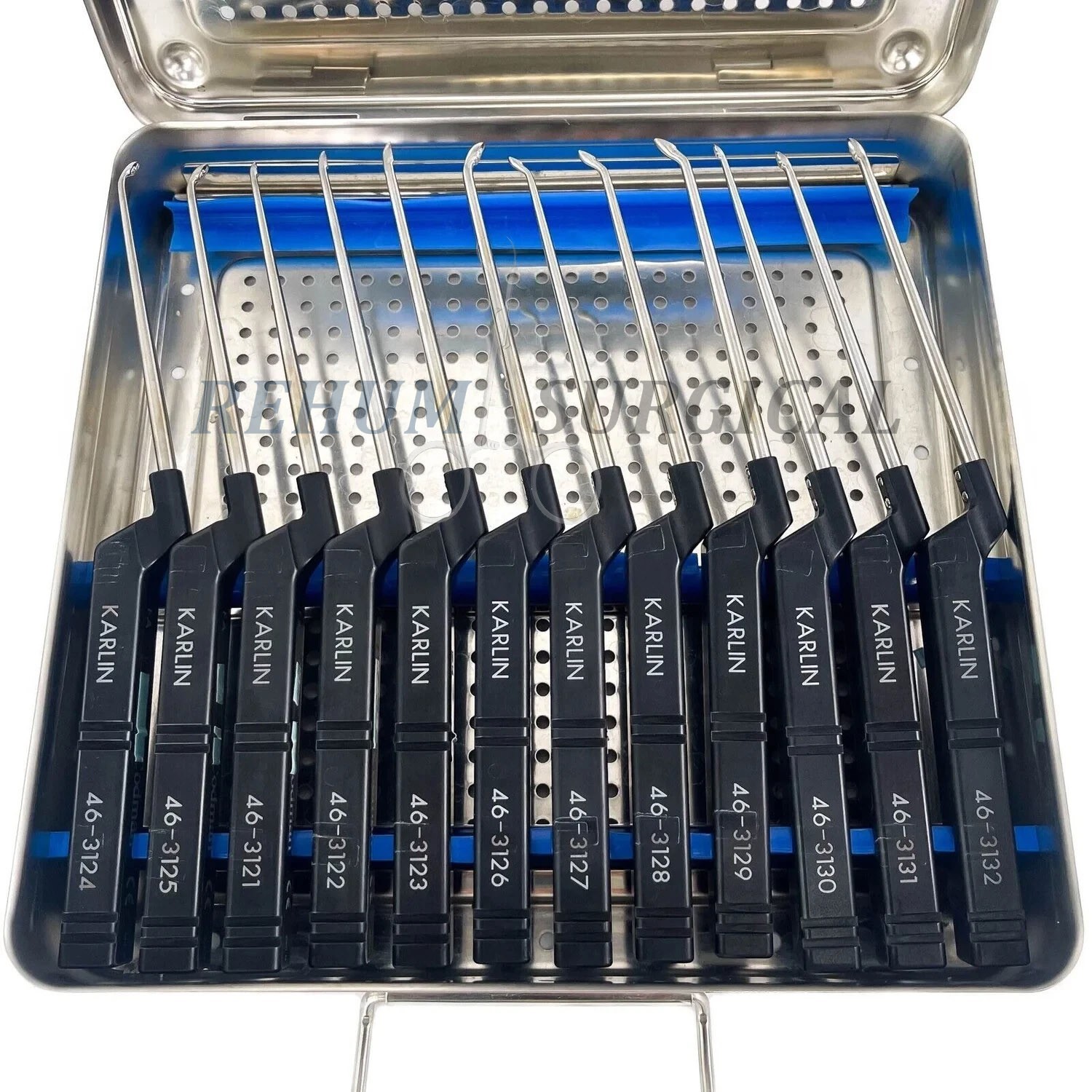 12 Pcs Set Codman, Microdiscectomy KARLIN Curette Instrument Set with Case