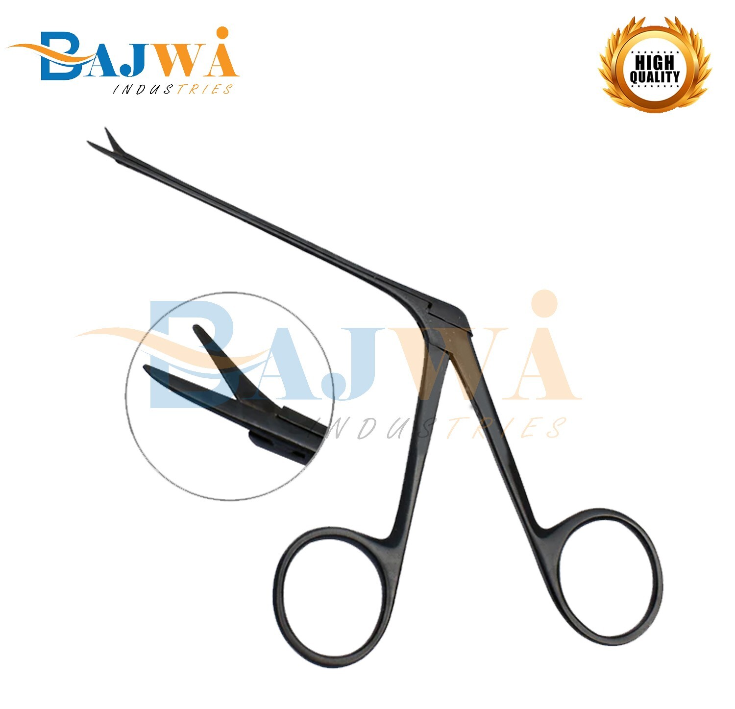 BELLUCCI MICRO EAR SCISSORS BLACK COATED STRAIGHT