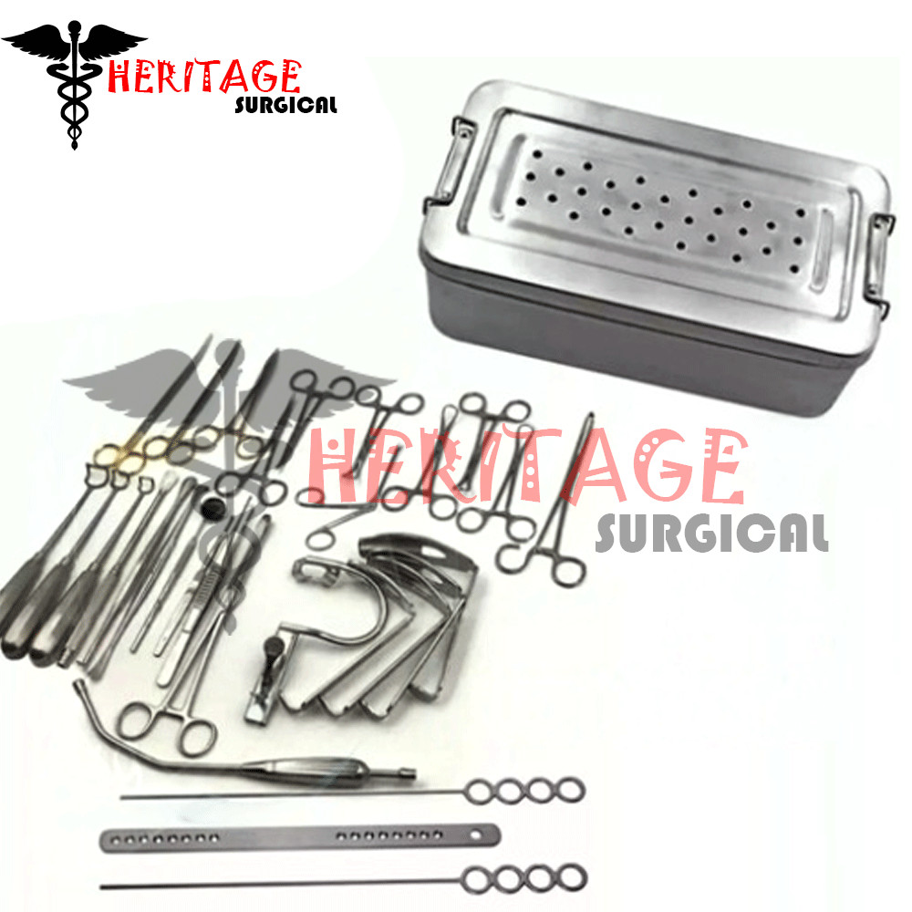 Tonsillectomy and Adenoidectomy 30 Pcs Set Surgical Instruments with Box