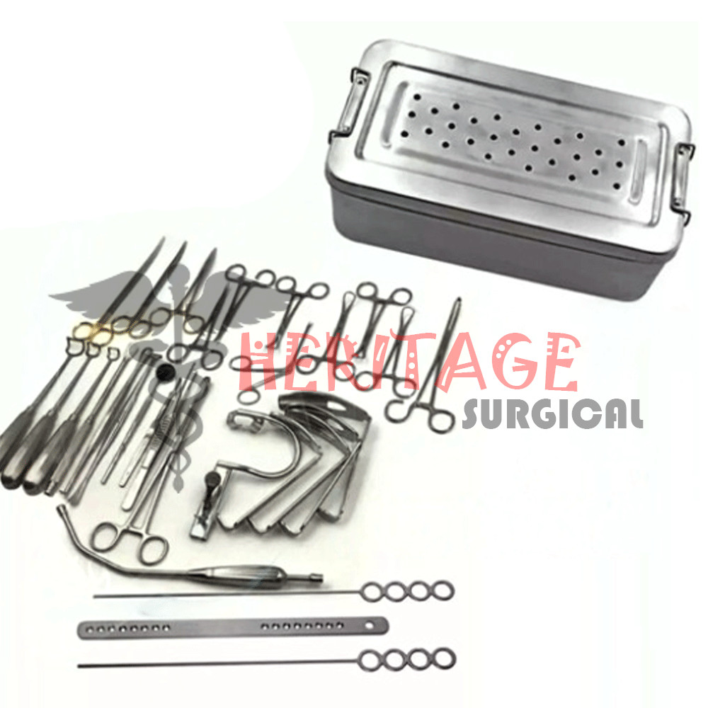 Tonsillectomy and Adenoidectomy 30 Pcs Set Surgical Instruments with Box