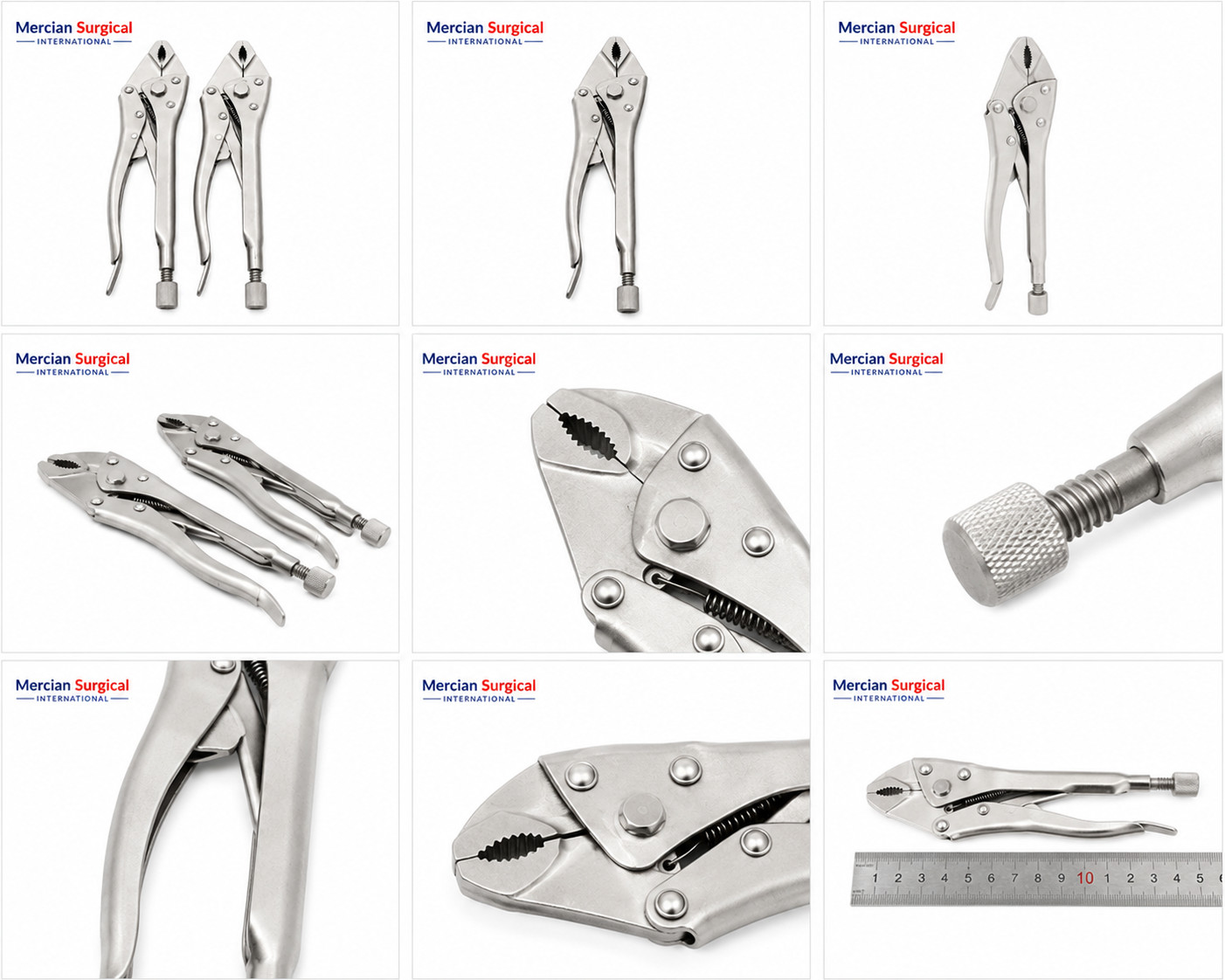 Orthopedic Locking Pliers Adjustable Vise Grip Stainless Steel Sand Blasted