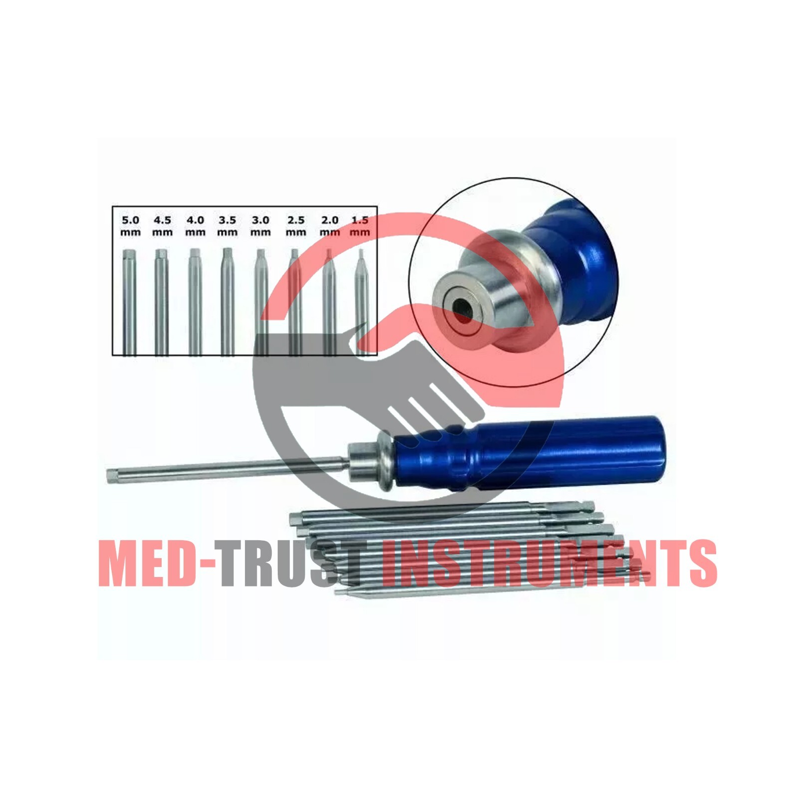 Bone Screwdriver Set With Quick Coupling Handle Surgical Instruments Set